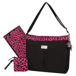Disney Minnie Soft Fashion Tote Diaper Bag   Black/Fuschia