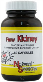 Natural Sources   Raw Kidney   60 Capsules