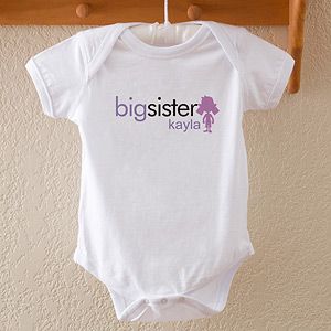 Personalized Baby Bodysuits   Baby Brother or Sister
