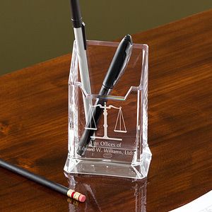 Personalized Law Office Pen Holder