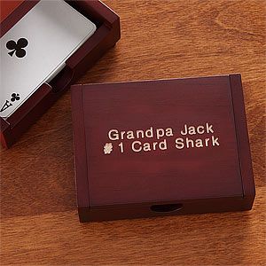 Personalized Playing Card Box   Text