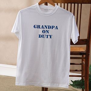 On Duty Personalized T Shirt for Parents, Grandparents & More