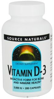 Source Naturals   Vitamin D 3 2000 IU   200 Capsules