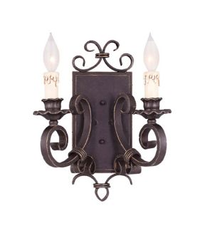 Bourges 2 Light Wall Sconces in Forged Black 9 4318 2 17