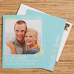 Personalized Wedding Save The Date Photo Cards   Tying The Knot