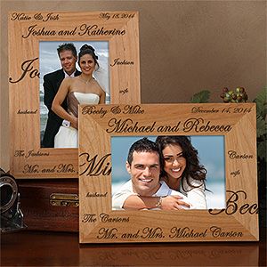 Personalized Wedding Picture Frames   Mr and Mrs Collection   4x6