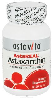 Astavita   AstaReal Astaxanthin Multifunctional Antioxidant 4 mg.   60 Softgels
