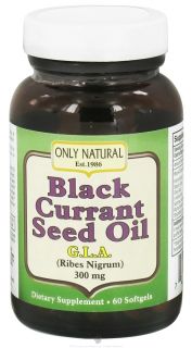 Only Natural   Black Currant Seed Oil 300 mg.   60 Softgels