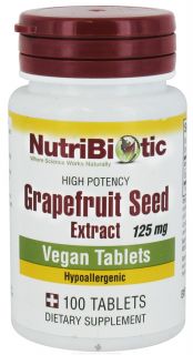 Nutribiotic   GSE Grapefruit Seed Extract 125 mg.   100 Tablets