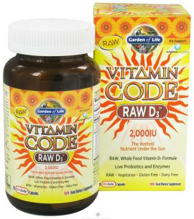 Garden of Life   Vitamin Code Raw D3 2000 IU   120 Vegetarian Capsules