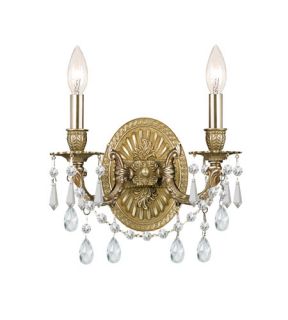 Gramercy 2 Light Wall Sconces in Aged Brass 5522 AG CL MWP