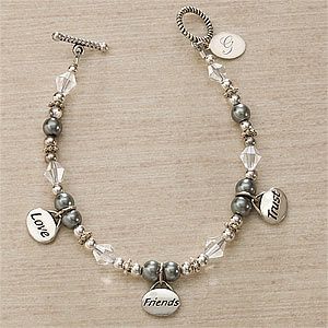 Personalized Charm Bracelets   Love, Friends, Trust