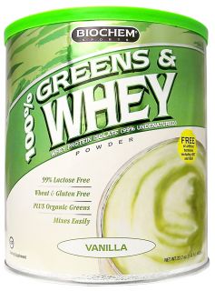 Biochem by Country Life   100% Greens & Whey Powder Vanilla   22.7 oz.