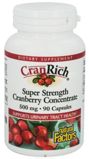 Natural Factors   CranRich Super Strength Cranberry Concentrate 500 mg.   90 Capsules