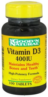 Good N Natural   Vitamin D3 400 IU   100 Tablets
