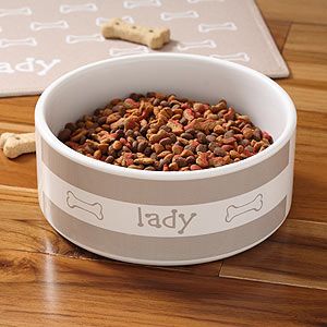Personalized Ceramic Pet Bowls   Doggie Diner Large