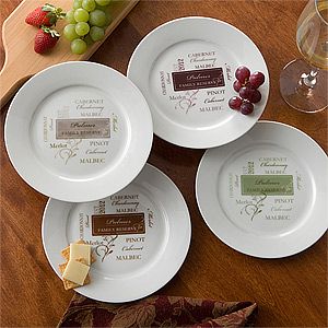 Personalized Dinner Party Plates   Wine Please