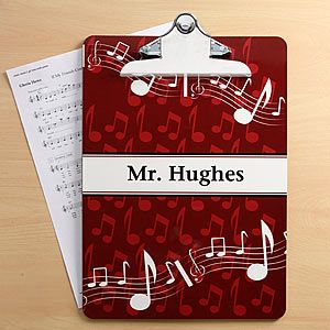 Music Teacher Musical Note Personalized Clipboards