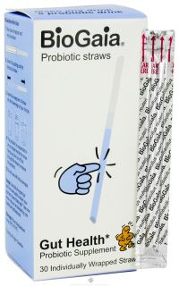 BioGaia   Probiotic Straws Gut Health   30 Individually Wrapped Straws