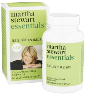 Martha Stewart Essentials   Hair, Skin & Nails Supplement   60 Vegetarian Capsules LUCKY PRICE