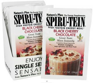 Natures Plus   Spiru Tein High Protein Energy Meal Black Cherry Chocolate   1 Packet