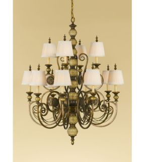 Florentine Dome 12 Light Chandeliers in Firenze Gold F2327/8+4FG
