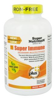 Super Nutrition   Super Immune MultiVitamin Iron Free   240 Vegetarian Tablets formerly Super Blend