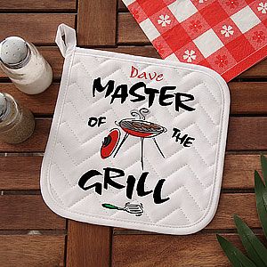 Personalized Master of the Grill Potholder