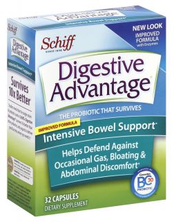 Schiff   Digestive Advantage Intensive Bowel Support   32 Capsules