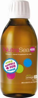 Ascenta Health   NutraSea Kids Omega 3 Supplement With EPA, DHA, GLA And Vitamin D Bubble Gum   6.8 oz.