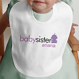 Personalized Baby Bibs   Baby Brother or Sister
