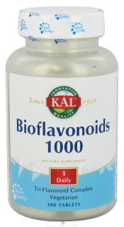 Kal   Bioflavonoids 1000 Tri Flavonoid Complex 1000 mg.   100 Tablets