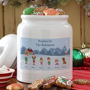 Personalized Christmas Character Holiday Cookie Jar