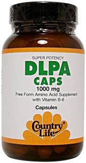 Country Life   DLPA Caps 1000 mg.   60 Vegetarian Capsules
