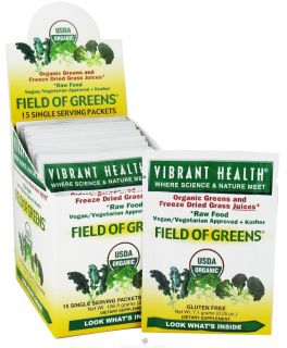 Vibrant Health   Field of Greens Raw Food (15 x 7.1 g) Packets   3.76 oz.