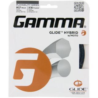 Gamma Glide Hybrid with Moto Gamma Tennis String Packages