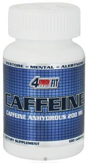 4Ever Fit   Caffeine Pharmaceutical Grade 200 mg.   100 Tablets Formerly Anhydrous