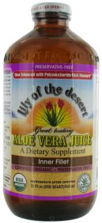 Lily Of The Desert   100% Organic Aloe Vera Juice Preservative Free   32 oz.