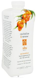 Sibu Beauty   Revitalize and Renew Sea Buckthorn Liquid Supplement   25.35 oz.
