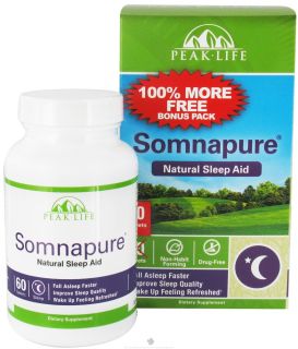 Peak Life   Somnapure Natural Sleep Aid Bonus Pack   60 Tablet(s)
