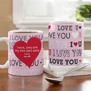 Personalized All About Love Romantic Coffee Mug