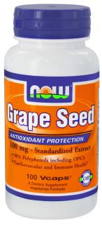 NOW Foods   Grape Seed Anti Oxidant 100 mg.   100 Vegetarian Capsules