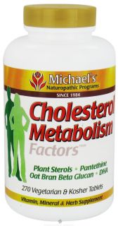 Michaels Naturopathic Programs   Cholesterol Metabolism Factors   270 Vegetarian Tablets