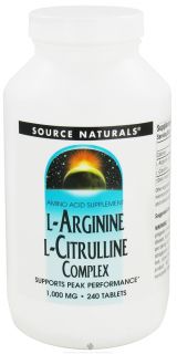 Source Naturals   L Arginine L Citrulline Complex   240 Tablets