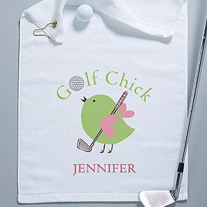 Personalized Ladies Golf Towel   Golf Chick