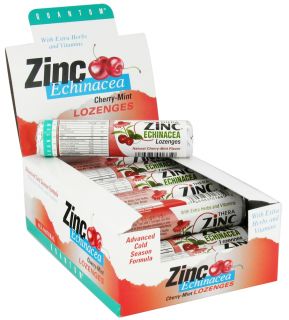 Quantum Health   Thera Zinc Echinacea Lozenges Cherry Mint   14 Count