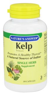 Natures Answer   Kelp Thallus Single Herb Supplement   100 Capsules