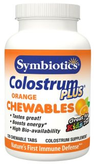 Symbiotics   Colostrum Plus Chewables Orange   120 Chewable Tablets