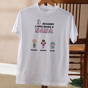 Personalized Mom & Grandma T Shirts   Reasons Why Family Characters