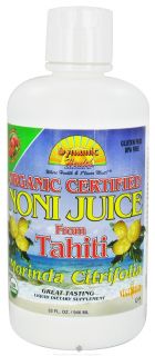 Dynamic Health   Organic Noni Juice from Tahiti Raspberry   32 oz.